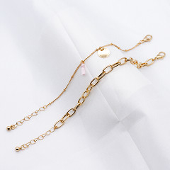 O costume luxuoso da corda de Cuban Link perlou a liga de ouro acrílica 20mm dos grânulos dos braceletes