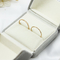 Casamento ajustável Ring Set Alloy Gold Transparent Diamond Ring 5pcs do titânio do abraço
