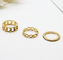 Anéis luxuosos da joia da forma das mulheres aro redonda da liga de ouro de 15 - de 18mm