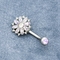 O umbigo roxo de Crystal Body Piercings Jewellery Round soa 316 de aço inoxidável