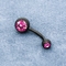 ODM cor-de-rosa do OEM do aço de Stainlesss da joia 316 das perfurações do umbigo dos zircões