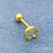 A folha perfurando da joia da orelha do ouro da eletroforese dá forma a brincos do parafuso prisioneiro da hélice