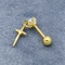 A orelha clara do ouro das gemas da CZ enche brincos que da perfuração da hélice 16G com cruz oscilam