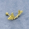 Os brincos da borboleta do ouro dobro do cristal enchem 316 8mm de aço inoxidável