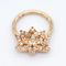 O ouro perfurando da flor do cobre da joia do nariz 316 de aço inoxidável chapeou o anel do septo 16g