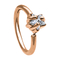 anel de prata do septo da estrela de Gem Nose Piercing Jewellery 18G do zircão de 4mm
