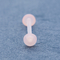 Língua inferior lisa Ring Piercing Acrylic 14G 16mm da abóbada dobro do rosa