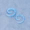 A orelha material acrílica obstrui túneis espirala cor azul brilhante com aros de couro