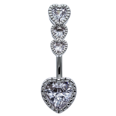 Crystal Belly Button Rings de aço inoxidável das mulheres da joia das perfurações do umbigo